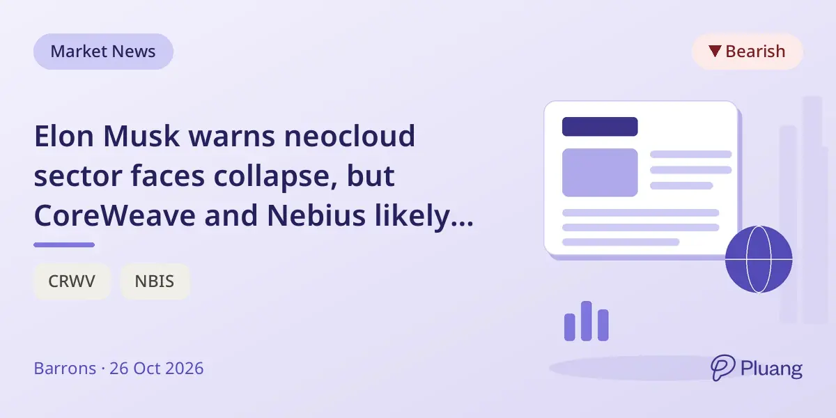 Elon Musk warns neocloud sector faces collapse, but CoreWeave and Nebius likely to survive.