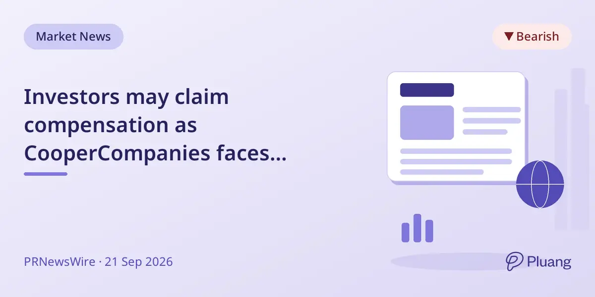 Investors may claim compensation as CooperCompanies faces securities claims over misleading info.