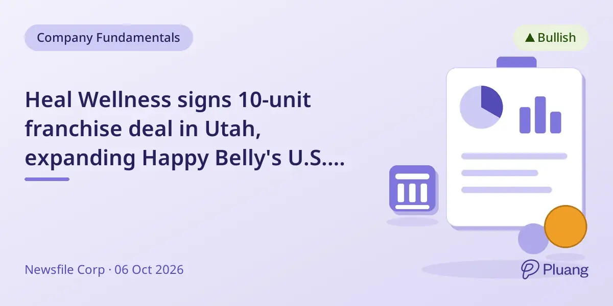 Heal Wellness signs 10-unit franchise deal in Utah, expanding Happy Belly's U.S. footprint.