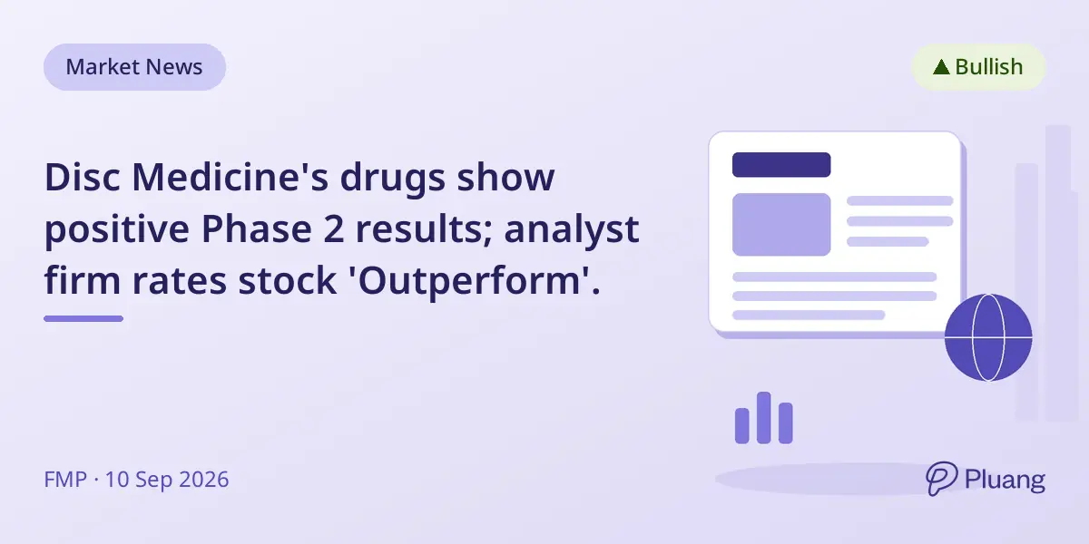 Disc Medicine's drugs show positive Phase 2 results; analyst firm rates stock 'Outperform'.