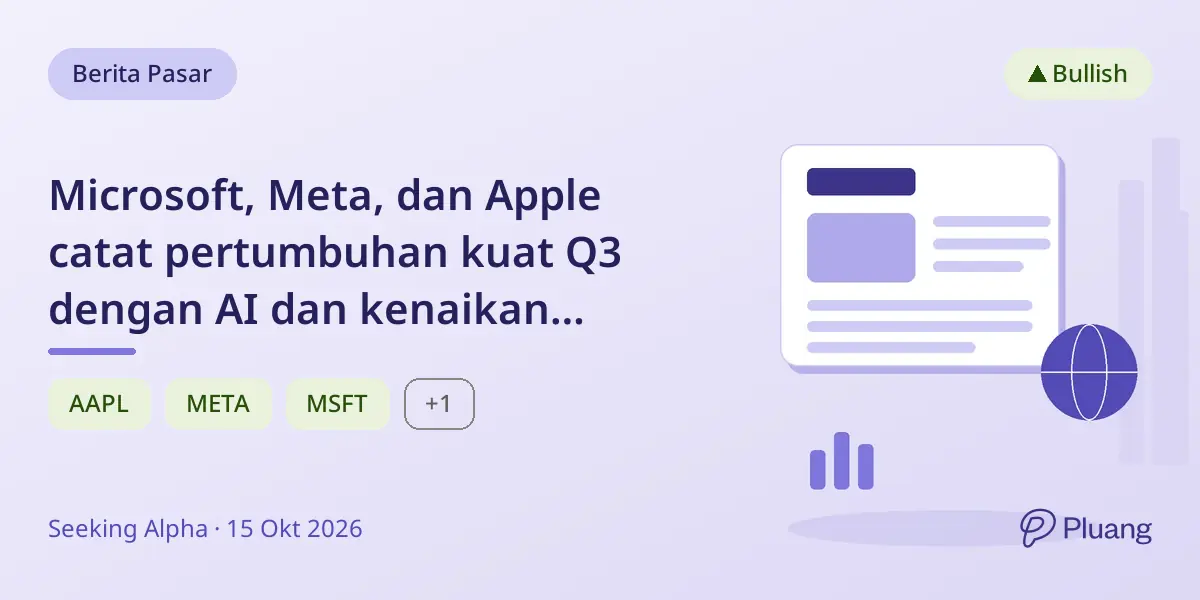 Microsoft, Meta, dan Apple catat pertumbuhan kuat Q3 dengan AI dan kenaikan pendapatan