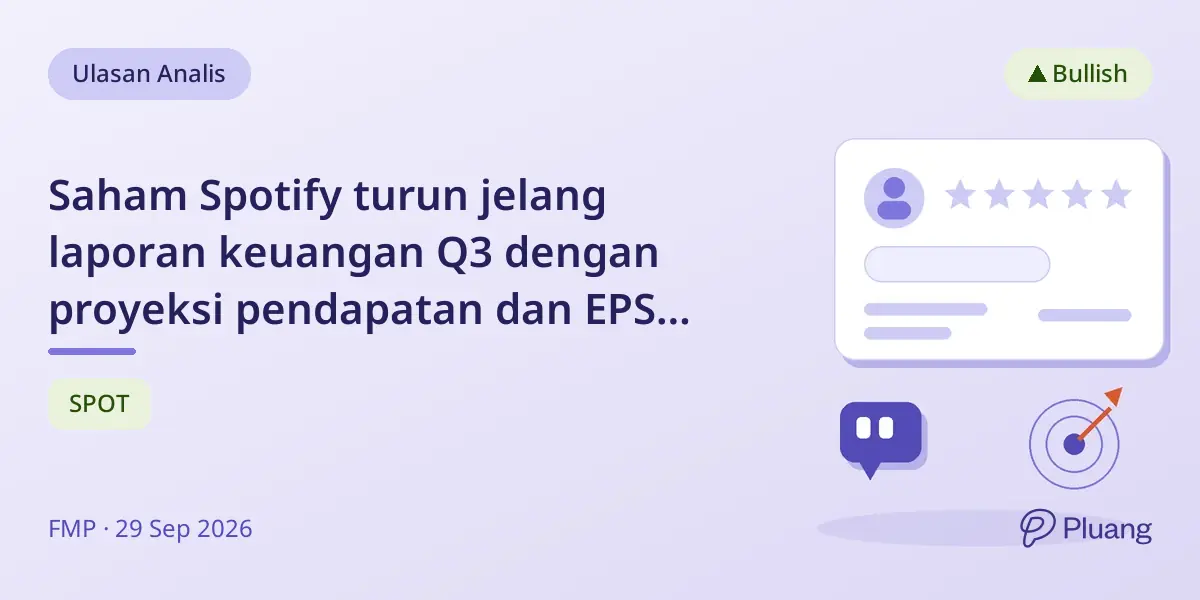 Saham Spotify turun jelang laporan keuangan Q3 dengan proyeksi pendapatan dan EPS yang beragam.