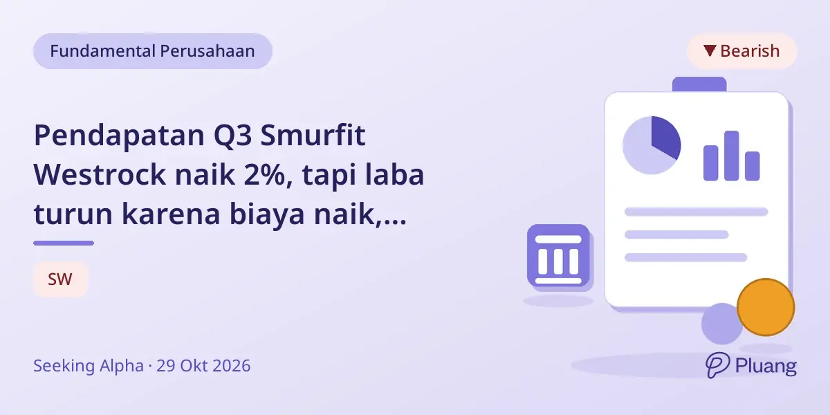Pendapatan Q3 Smurfit Westrock naik 2%, tapi laba turun karena biaya naik, prediksi laba dipangkas.