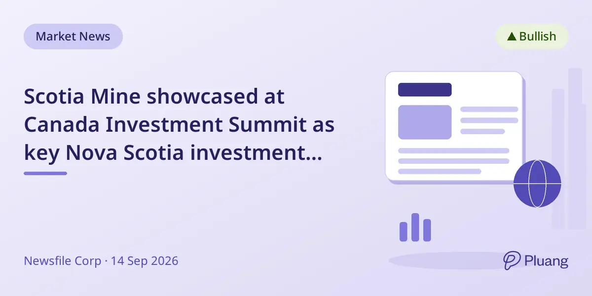 Scotia Mine showcased at Canada Investment Summit as key Nova Scotia investment opportunity