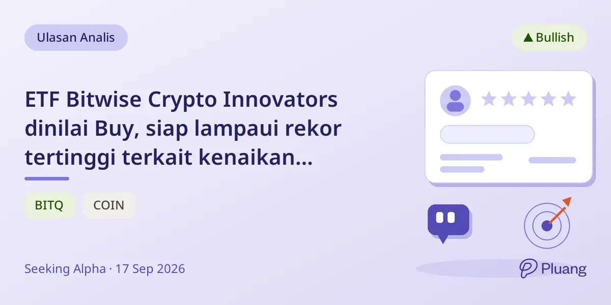 ETF Bitwise Crypto Innovators dinilai Buy, siap lampaui rekor tertinggi terkait kenaikan Bitcoin.