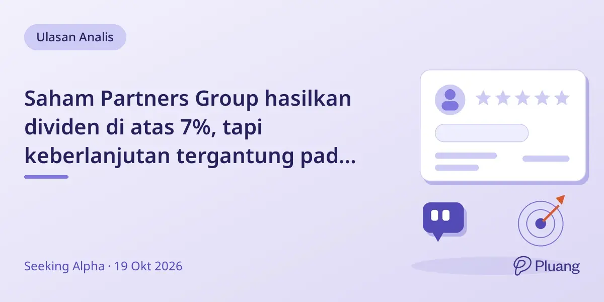 Saham Partners Group hasilkan dividen di atas 7%, tapi keberlanjutan tergantung pada biaya kinerja yang fluktuatif.