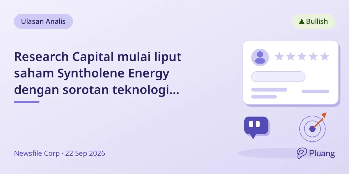 Research Capital mulai liput saham Syntholene Energy dengan sorotan teknologi bahan bakar sintetis biaya rendah.