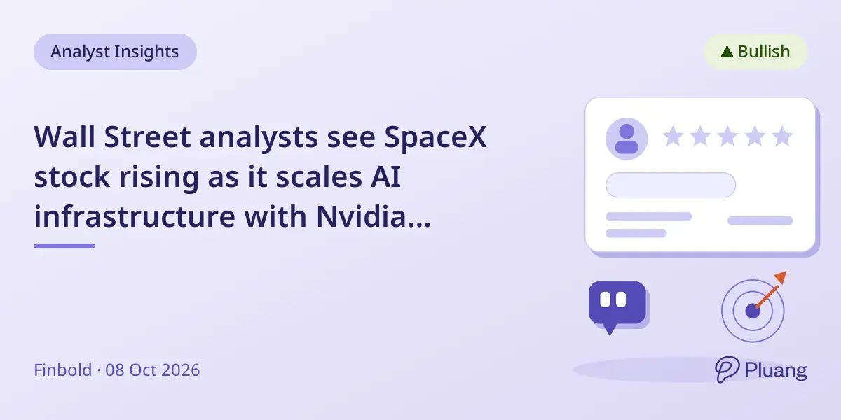 Wall Street analysts see SpaceX stock rising as it scales AI infrastructure with Nvidia partnership.