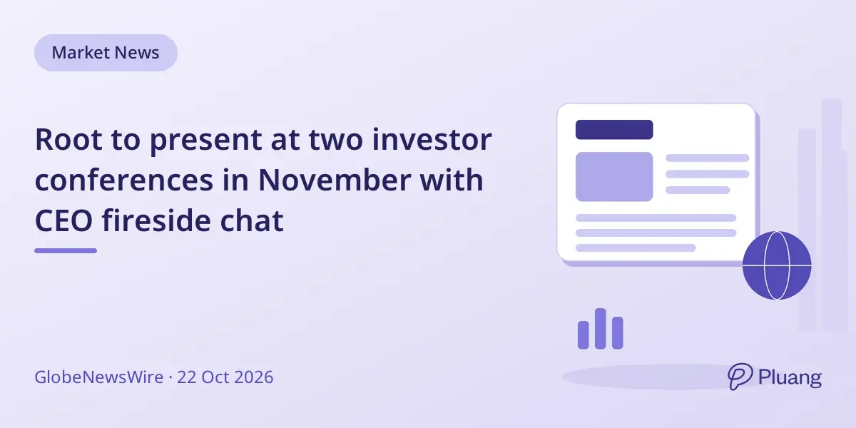 Root to present at two investor conferences in November with CEO fireside chat
