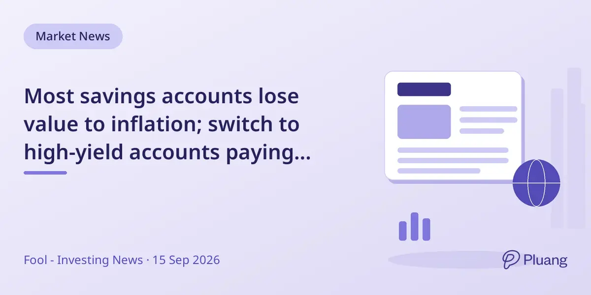Most savings accounts lose value to inflation; switch to high-yield accounts paying above 3.4% APY to protect your cash.