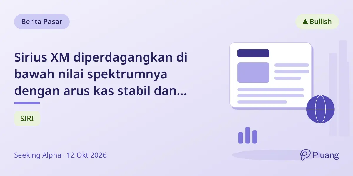 Sirius XM diperdagangkan di bawah nilai spektrumnya dengan arus kas stabil dan potensi tumbuh dari kerja sama YouTube.