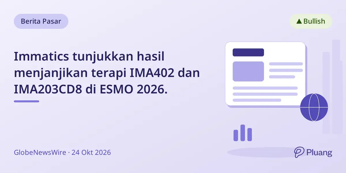 Immatics tunjukkan hasil menjanjikan terapi IMA402 dan IMA203CD8 di ESMO 2026.