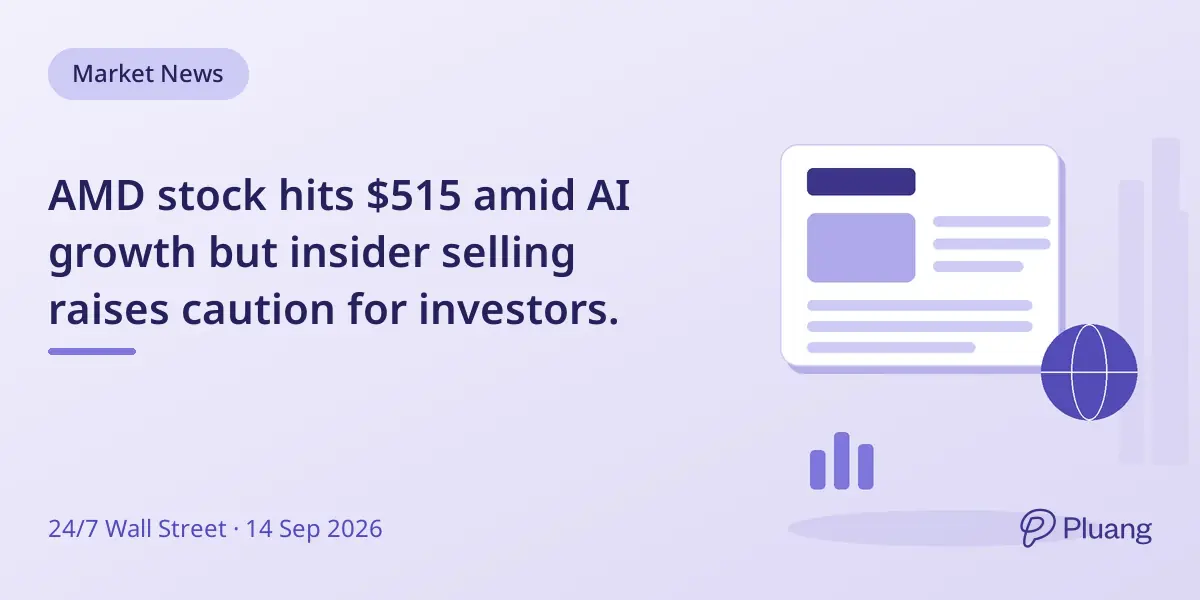AMD stock hits $515 amid AI growth but insider selling raises caution for investors.