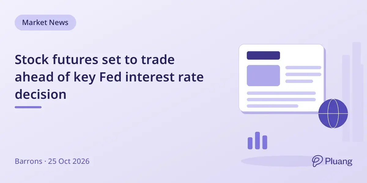 Stock futures set to trade ahead of key Fed interest rate decision