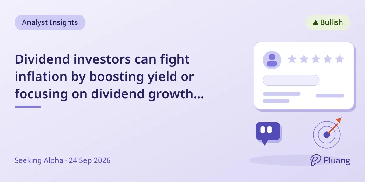 Dividend investors can fight inflation by boosting yield or focusing on dividend growth stocks.