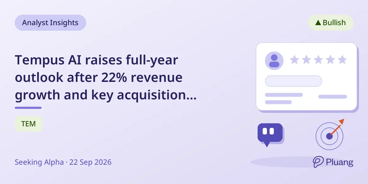 Tempus AI raises full-year outlook after 22% revenue growth and key acquisition boosts future prospects