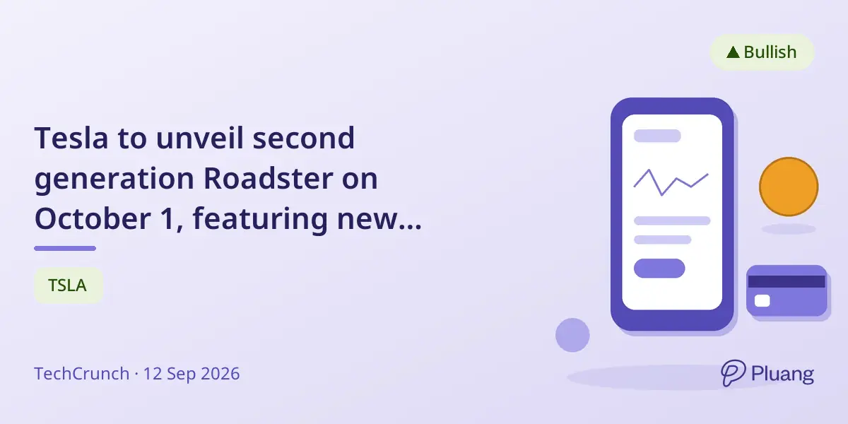 Tesla to unveil second generation Roadster on October 1, featuring new design and possible SpaceX thrusters.
