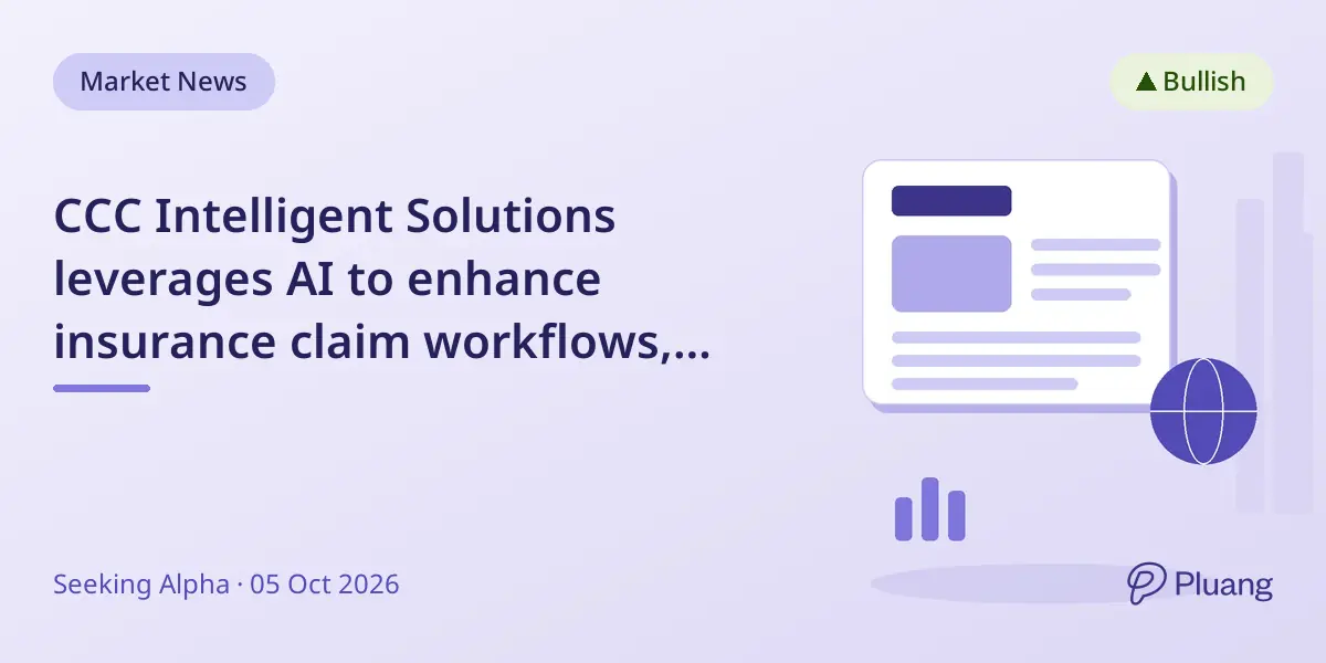 CCC Intelligent Solutions leverages AI to enhance insurance claim workflows, boosting product sales potential.
