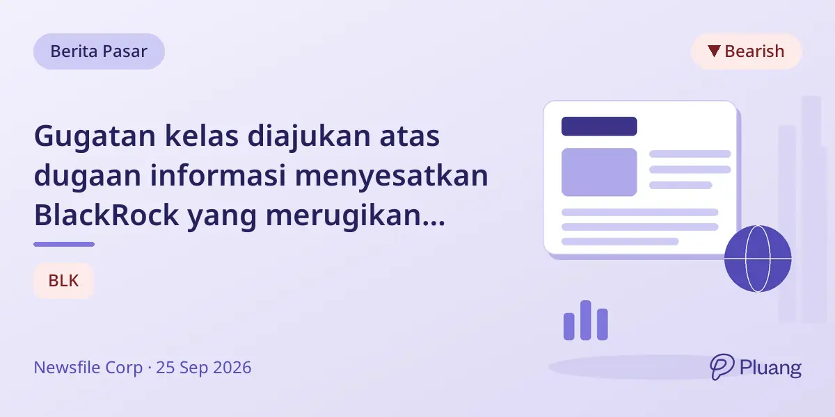 Gugatan kelas diajukan atas dugaan informasi menyesatkan BlackRock yang merugikan investor reksa dana