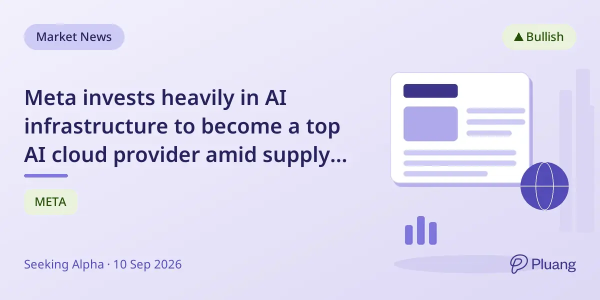 Meta invests heavily in AI infrastructure to become a top AI cloud provider amid supply constraints.