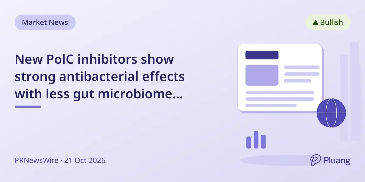 New PolC inhibitors show strong antibacterial effects with less gut microbiome disruption than linezolid in preclinical study