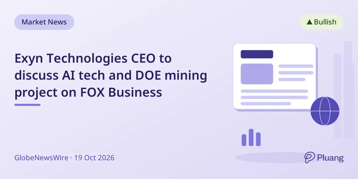 Exyn Technologies CEO to discuss AI tech and DOE mining project on FOX Business