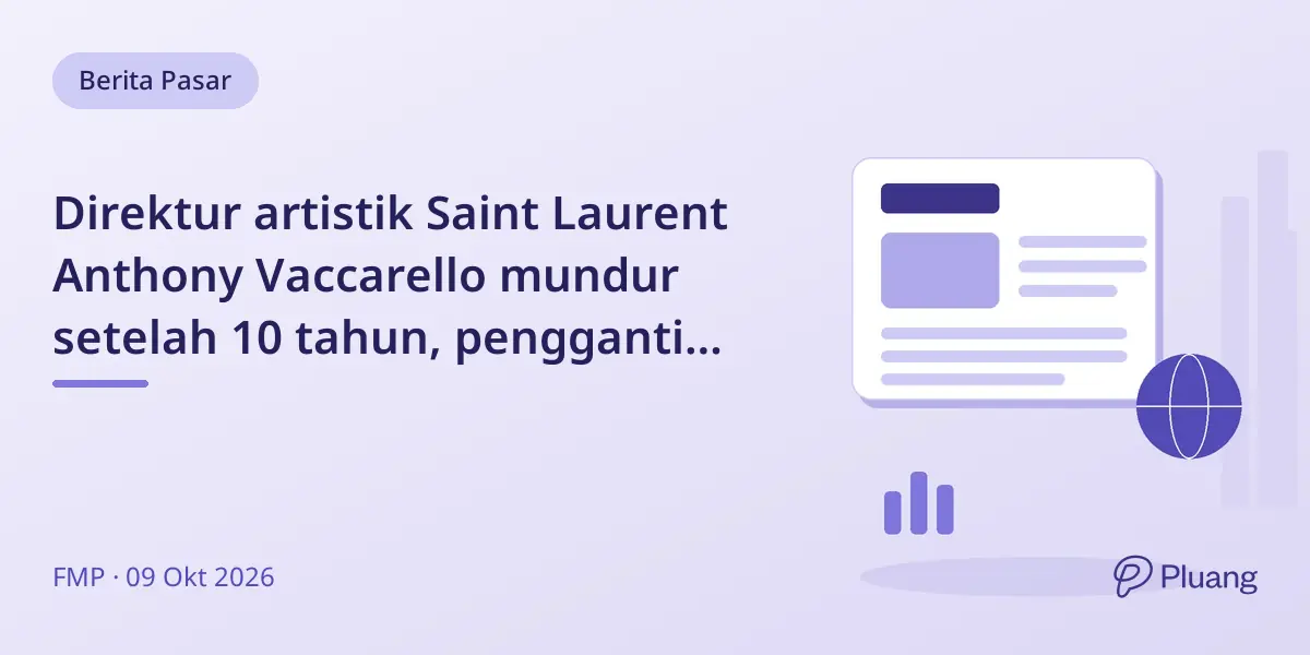 Direktur artistik Saint Laurent Anthony Vaccarello mundur setelah 10 tahun, pengganti segera diumumkan.