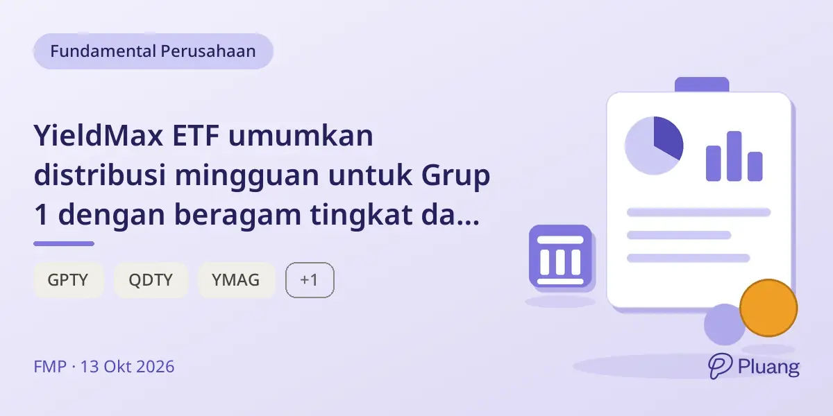 YieldMax ETF umumkan distribusi mingguan untuk Grup 1 dengan beragam tingkat dan hasil.