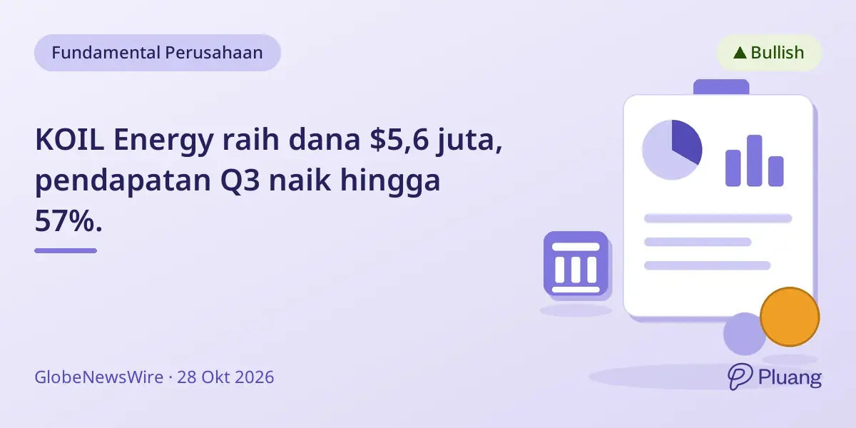 KOIL Energy raih dana $5,6 juta, pendapatan Q3 naik hingga 57%.