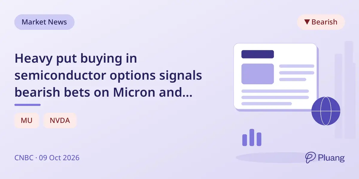 Heavy put buying in semiconductor options signals bearish bets on Micron and Nvidia