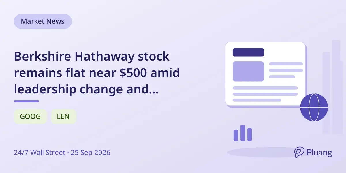 Berkshire Hathaway stock remains flat near $500 amid leadership change and strategic shifts.