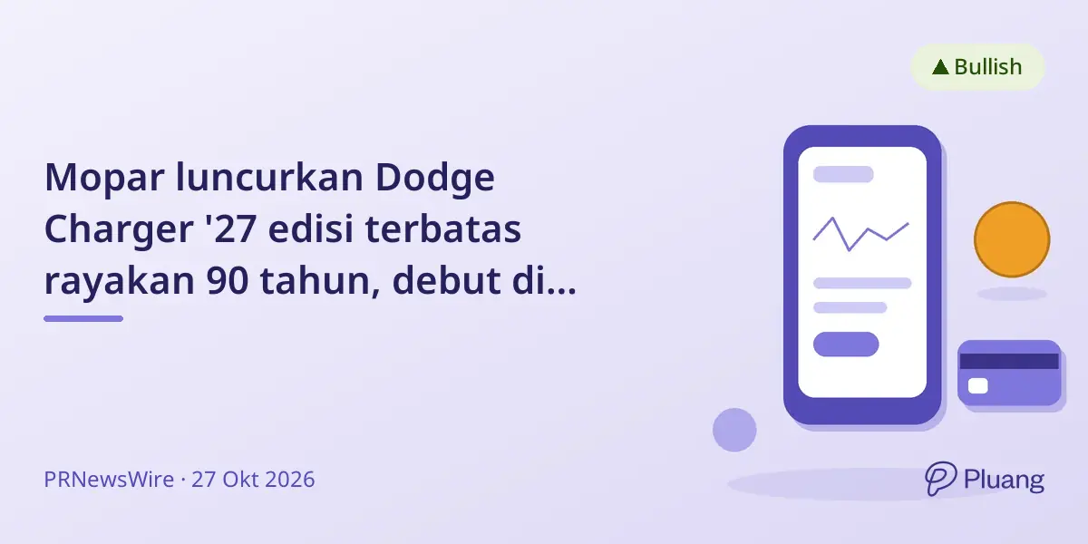 Mopar luncurkan Dodge Charger '27 edisi terbatas rayakan 90 tahun, debut di SEMA 2026.