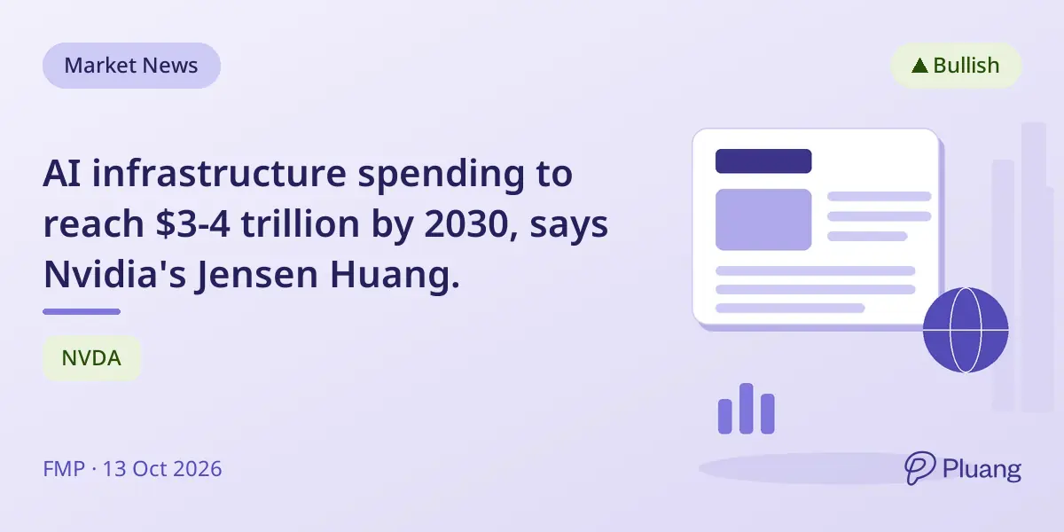 AI infrastructure spending to reach $3-4 trillion by 2030, says Nvidia's Jensen Huang.