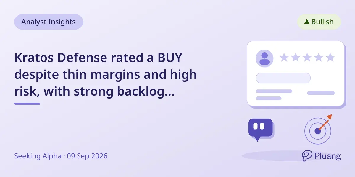 Kratos Defense rated a BUY despite thin margins and high risk, with strong backlog growth in defense tech sectors.