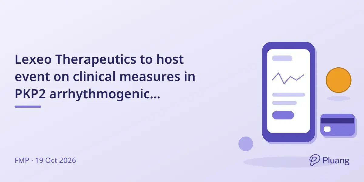 Lexeo Therapeutics to host event on clinical measures in PKP2 arrhythmogenic cardiomyopathy