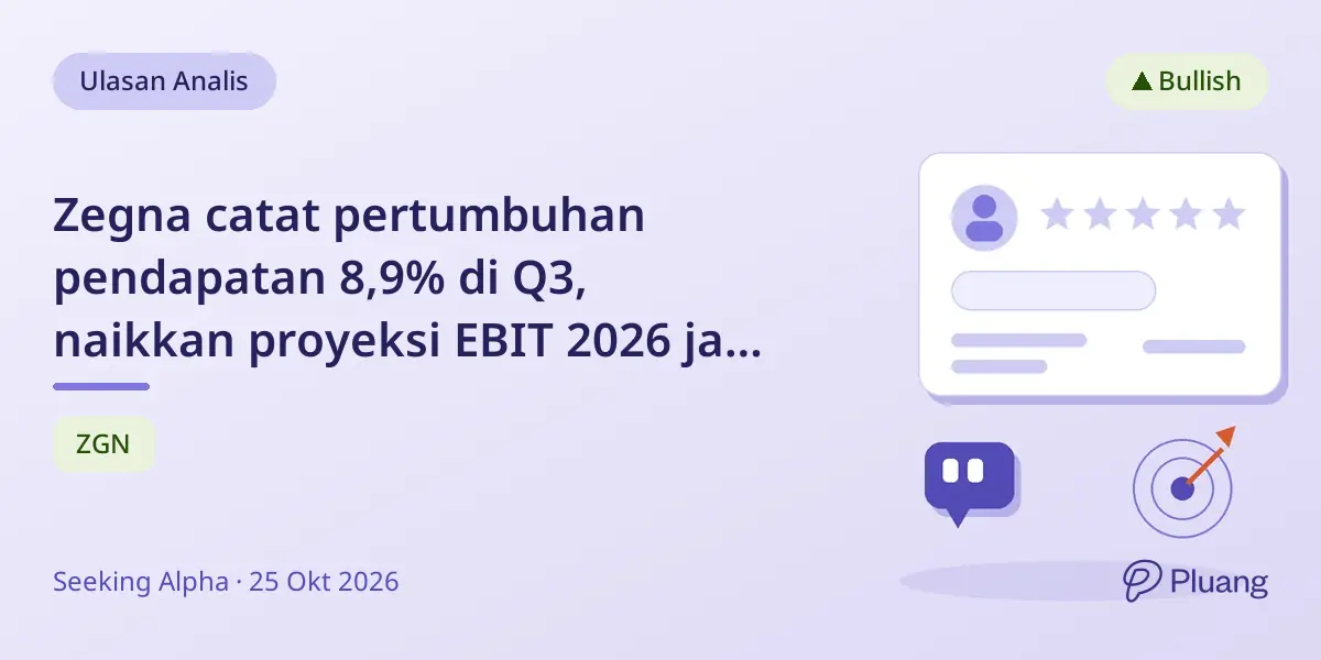 Zegna catat pertumbuhan pendapatan 8,9% di Q3, naikkan proyeksi EBIT 2026 jadi €200 juta.