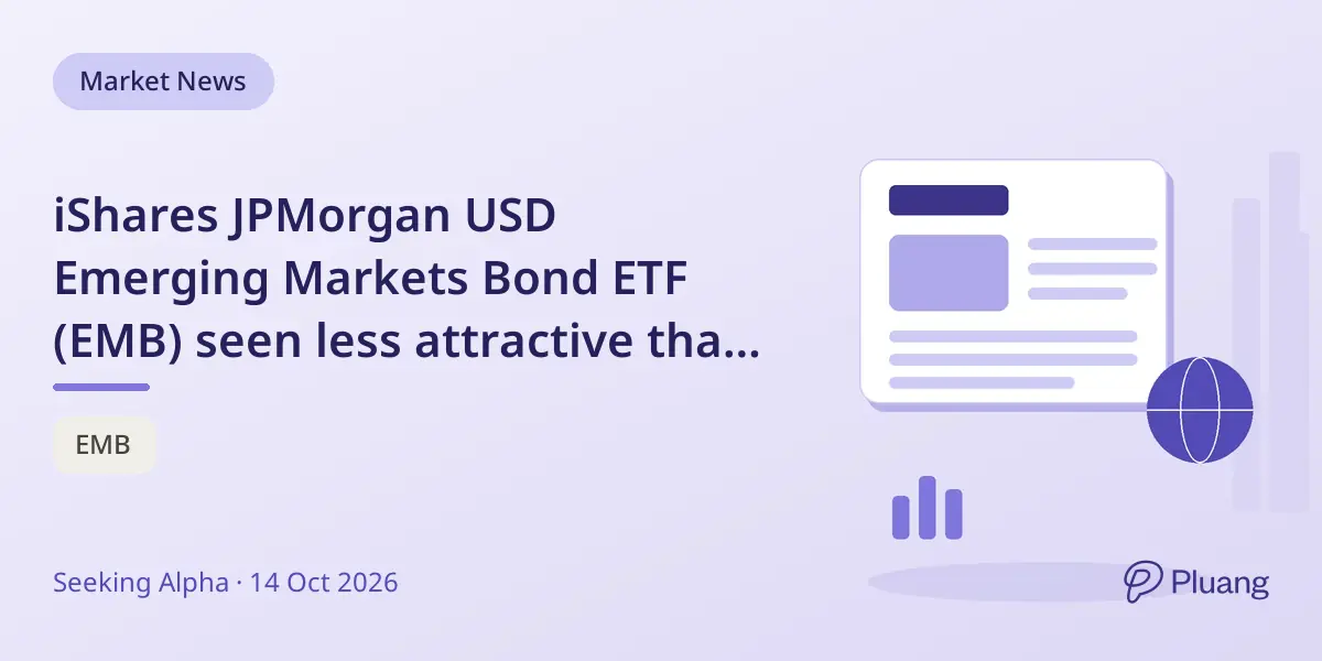 iShares JPMorgan USD Emerging Markets Bond ETF (EMB) seen less attractive than developed markets now