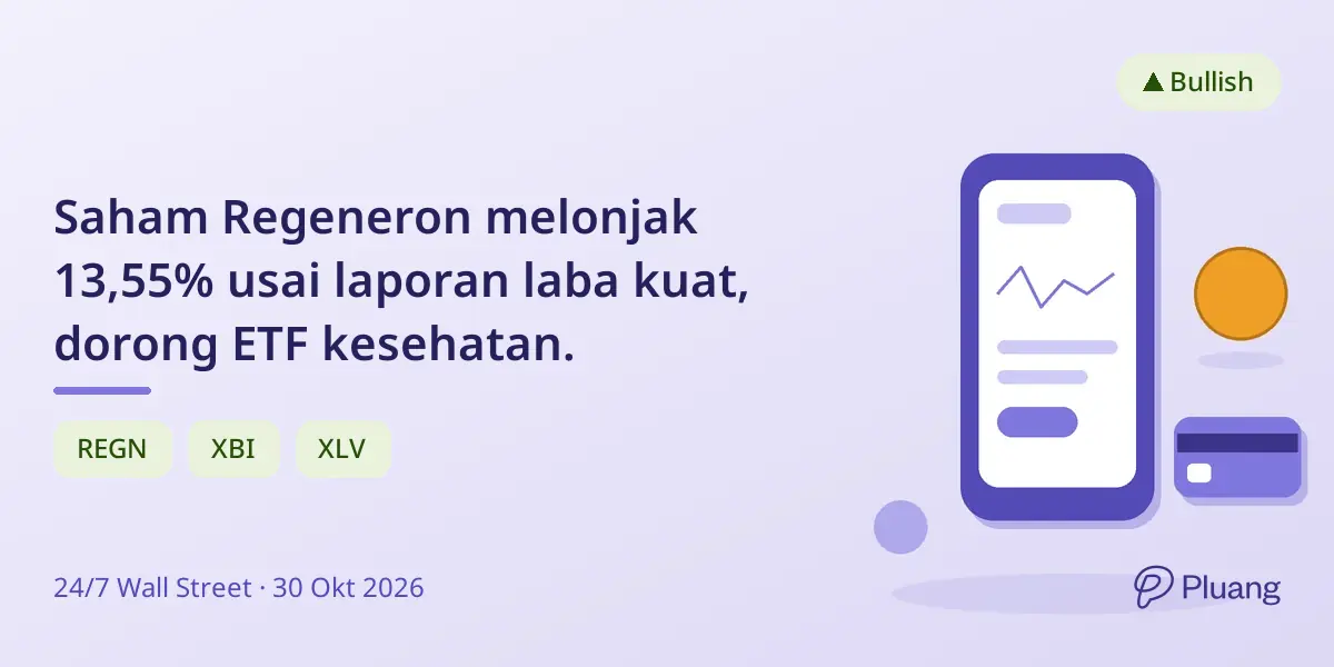 Saham Regeneron melonjak 13,55% usai laporan laba kuat, dorong ETF kesehatan.
