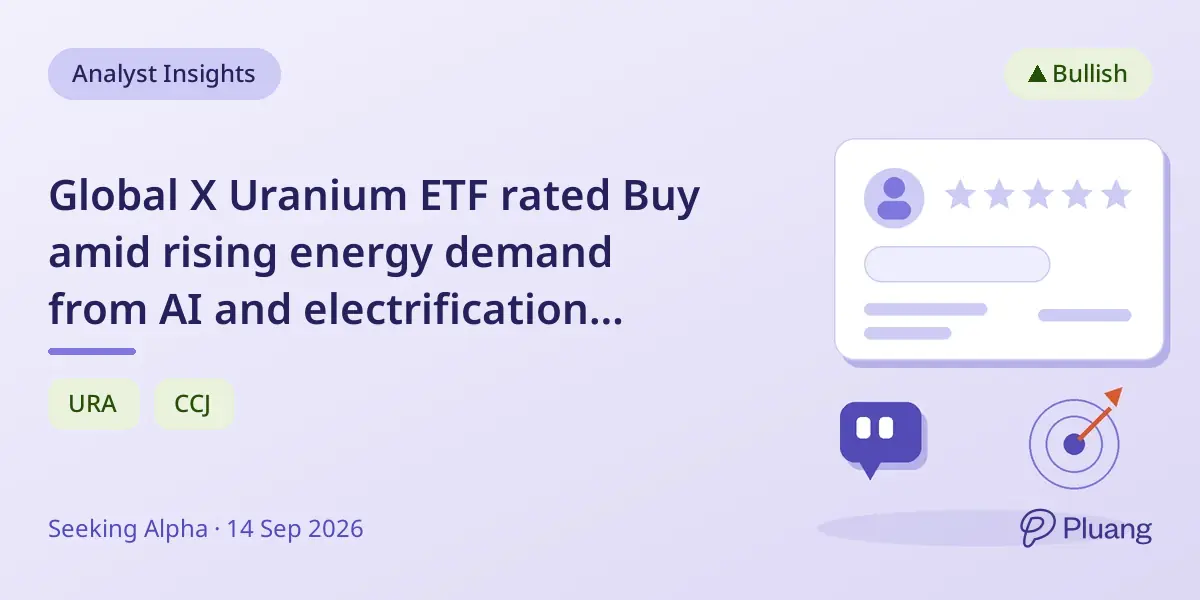 Global X Uranium ETF rated Buy amid rising energy demand from AI and electrification trends.