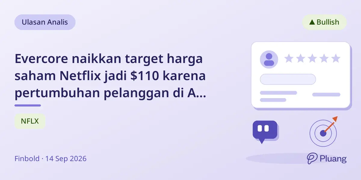 Evercore naikkan target harga saham Netflix jadi $110 karena pertumbuhan pelanggan di AS dan Jepang