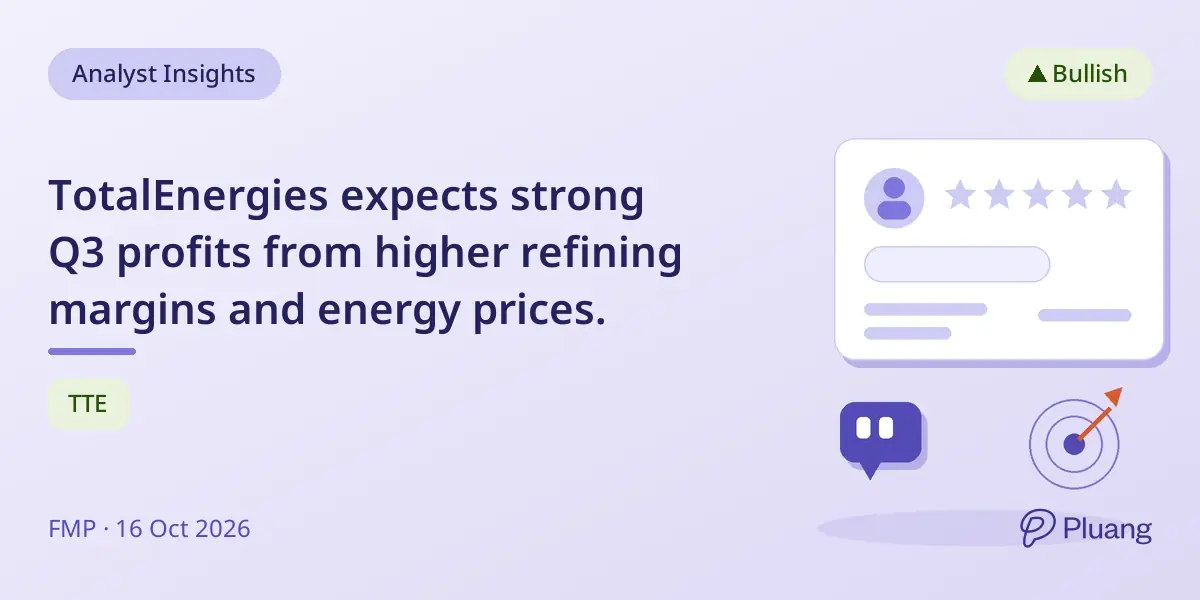 TotalEnergies expects strong Q3 profits from higher refining margins and energy prices.