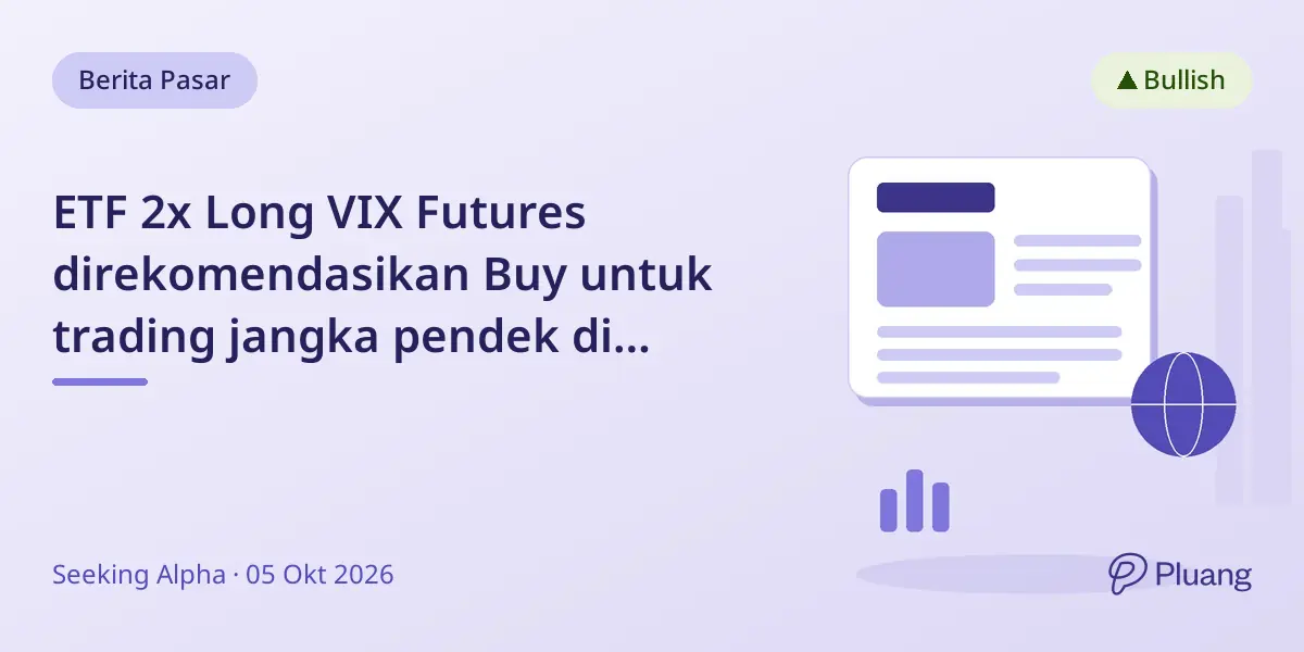 ETF 2x Long VIX Futures direkomendasikan Buy untuk trading jangka pendek di tengah risiko volatilitas meningkat.
