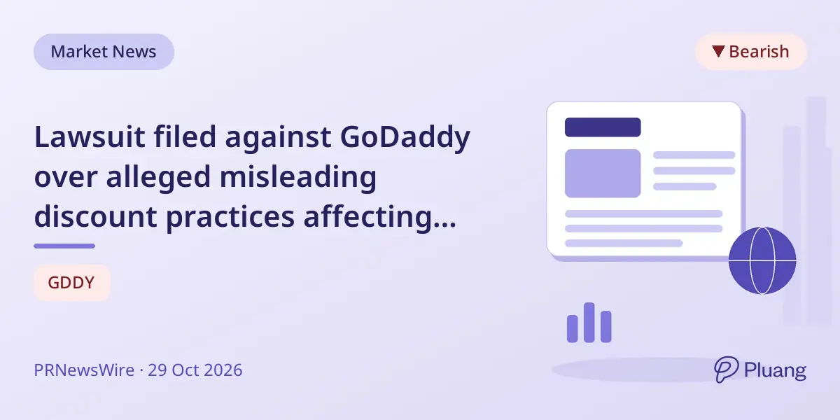 Lawsuit filed against GoDaddy over alleged misleading discount practices affecting 2025 bookings.