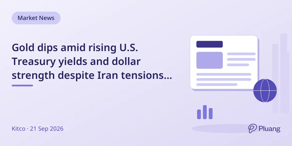 Gold dips amid rising U.S. Treasury yields and dollar strength despite Iran tensions; silver gains on stable industrial demand.