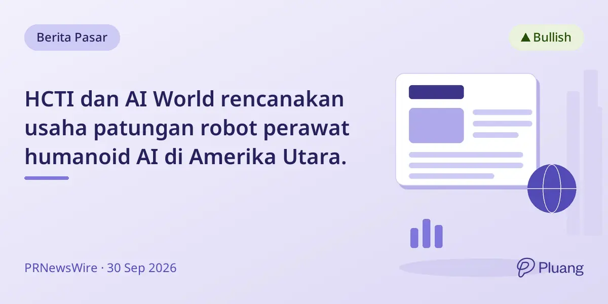 HCTI dan AI World rencanakan usaha patungan robot perawat humanoid AI di Amerika Utara.