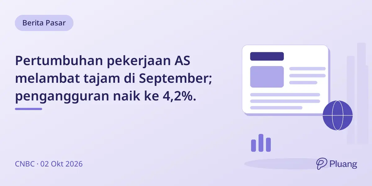 Pertumbuhan pekerjaan AS melambat tajam di September; pengangguran naik ke 4,2%.