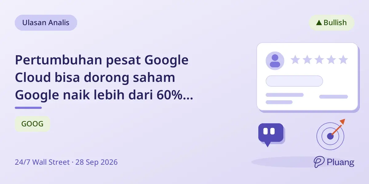Pertumbuhan pesat Google Cloud bisa dorong saham Google naik lebih dari 60% tahun depan, kata analis.