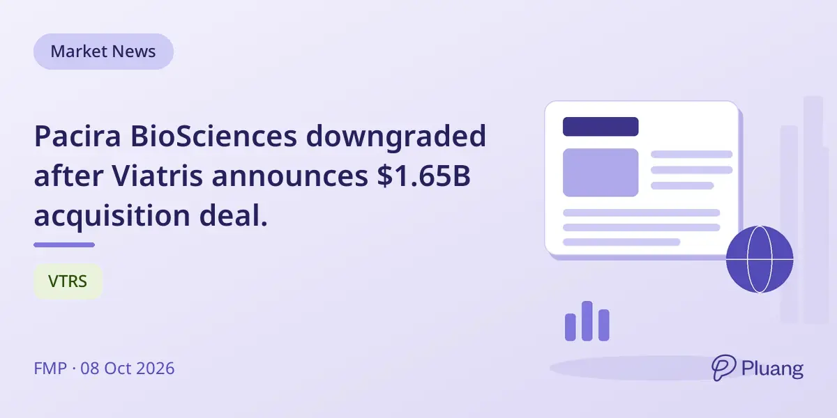 Pacira BioSciences downgraded after Viatris announces $1.65B acquisition deal.