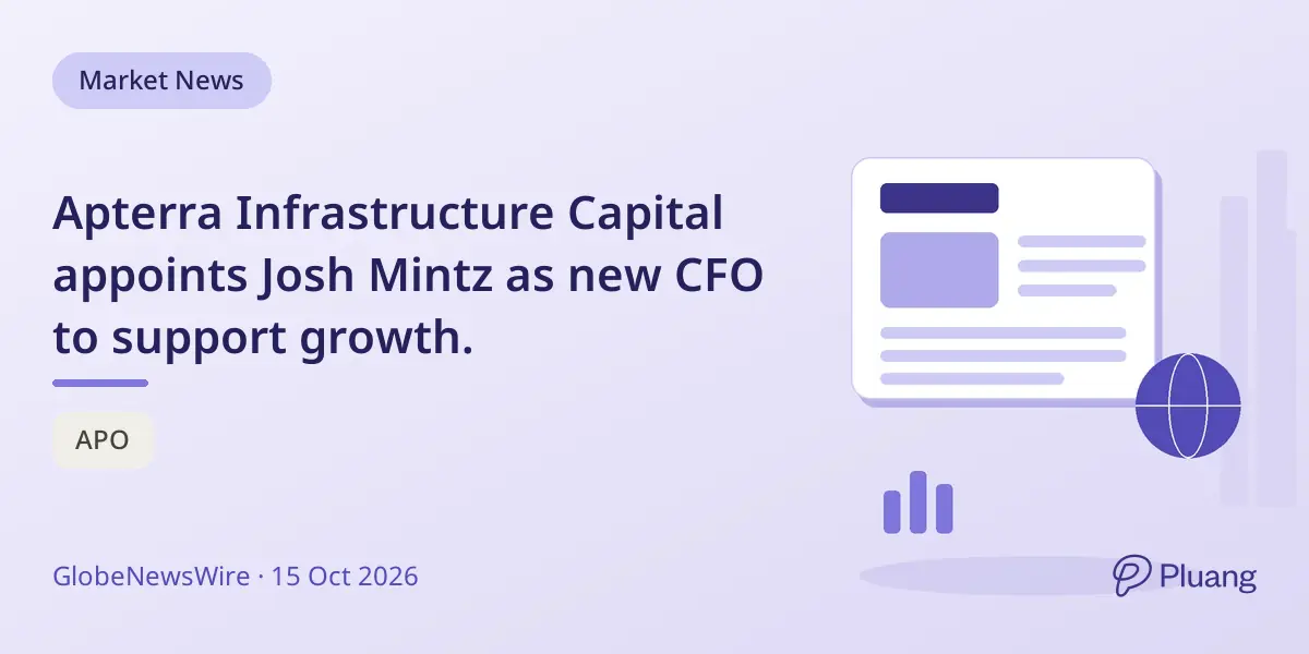 Apterra Infrastructure Capital appoints Josh Mintz as new CFO to support growth.