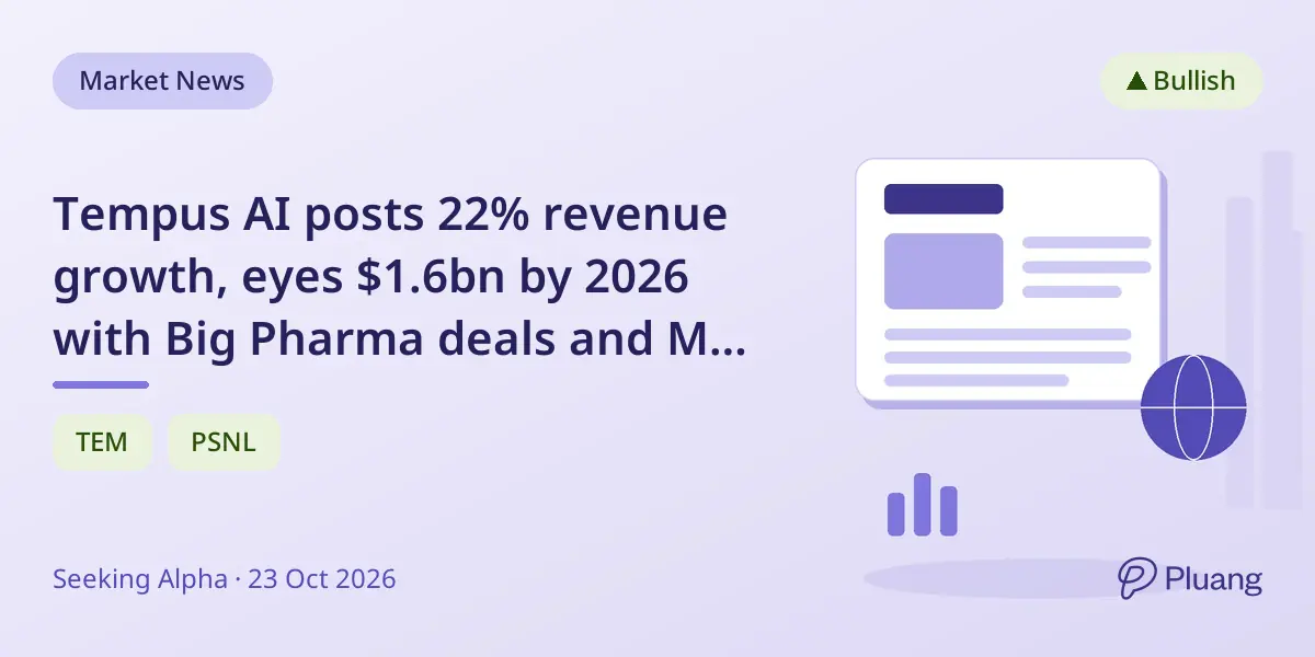 Tempus AI posts 22% revenue growth, eyes $1.6bn by 2026 with Big Pharma deals and MRD cancer testing expansion